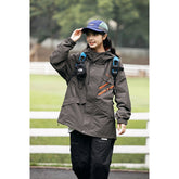 Unisex Jacket Vintage Casual Hooded Jacket Coat for Men and Women Loose Jacket